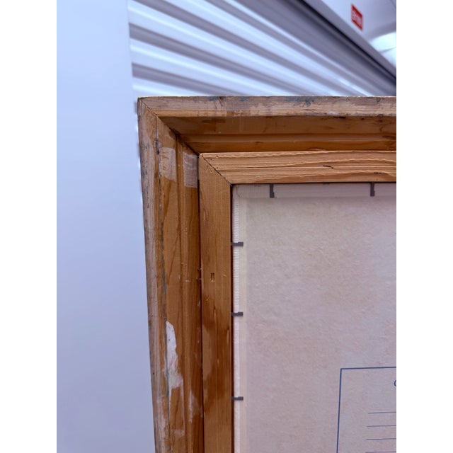 Vintage Mother and Daughter Framed Purple Floral Portrait Painting, Signed For Sale In Charleston - Image 6 of 6