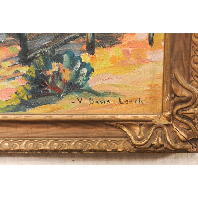 Dark Green American West Landscape, Framed, Mid 20th C For Sale - Image 8 of 12