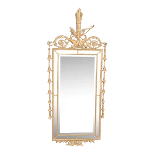 Rare Adams Mirror With Carved Birds Quiver and Bow and Arrows Circa 1940