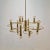 Beautiful Italian pendant fabricated by Sciolari in the 1970s. The eighteen lights combined with the elegant brass arms...