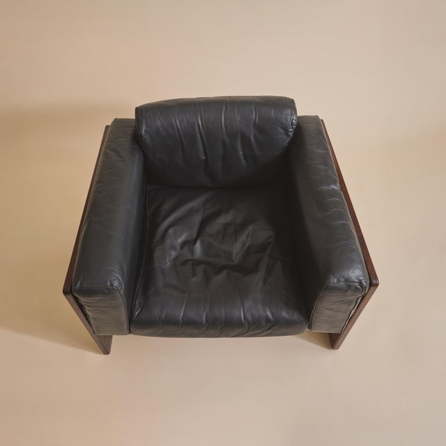 1960s Italian 'Bastiano' Leather Longue Chair By Afra & Tobia Scarpa for Gavina, 1960s For Sale - Image 5 of 11