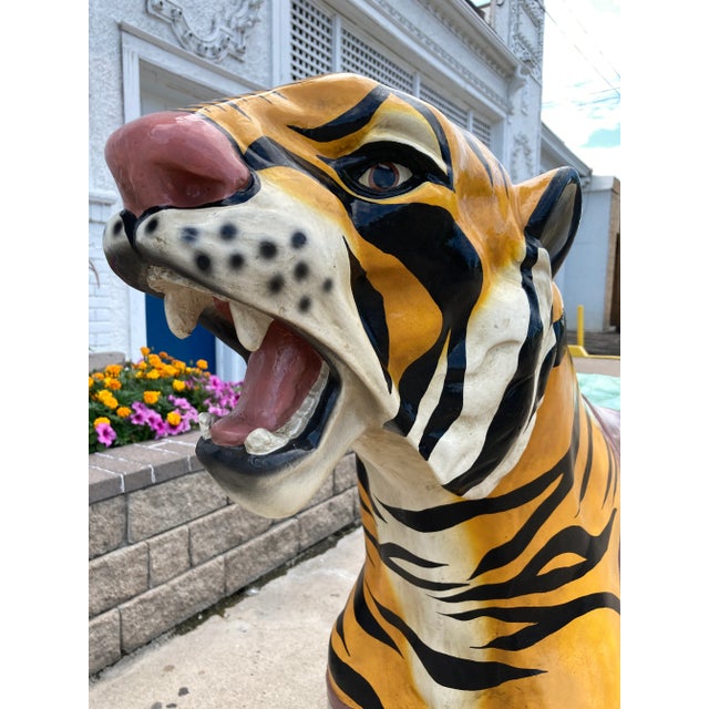 Spillman Large Scale d.c. Muller for Dentzel Company Reproduction Carousel Tiger in Cast Aluminum For Sale - Image 4 of 13