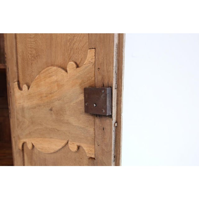 French Provincial Bleached Oak Armoire or Wardrobe, Early 19th Century For Sale - Image 10 of 18