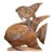 Vintage 1950s Indonesian Hand-Carved Teak Angelfish Sculpture – 19.5" For Sale