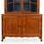 Wood Two-Part French Provincial Cherry Cabinet Having Painted Blue Display Hutch, 19th C. For Sale - Image 7 of 8