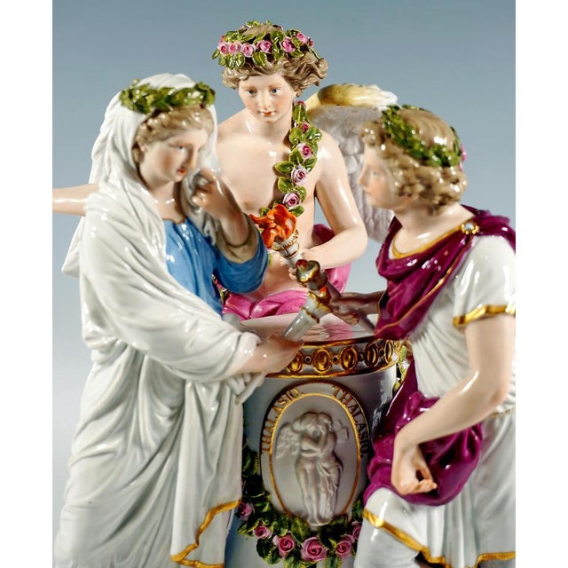 Large Mythological Wedding Group by J. C. Schoenheit for Meissen, 1850s For Sale - Image 9 of 13