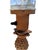 Wood Abstract Shabby Chic Pineapple Bamboo Table Lamp Glass Shade Hollywood Regency Coastal Tiki Palm Beach Mid Century For Sale - Image 7 of 9
