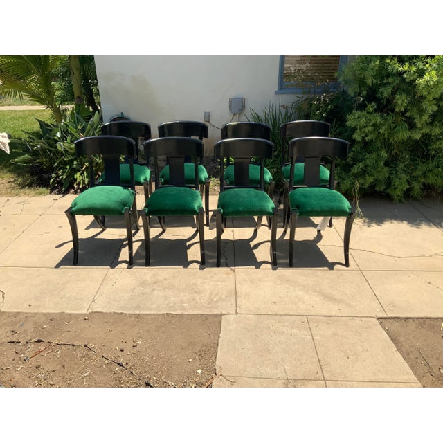 Mid Century Style Klismos Dining Chairs - Set of 8 For Sale - Image 10 of 10