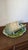 Antique Majolica Asparagus Server Set, Ceramic Drainer & Platter, French Country Kitchen, Green Glaze Serving Dish For Sale - Image 6 of 11