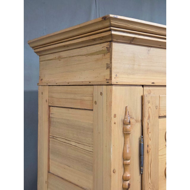 Antique European (Germany or Austria) Pine Double Door Wardrobe For Sale - Image 12 of 16