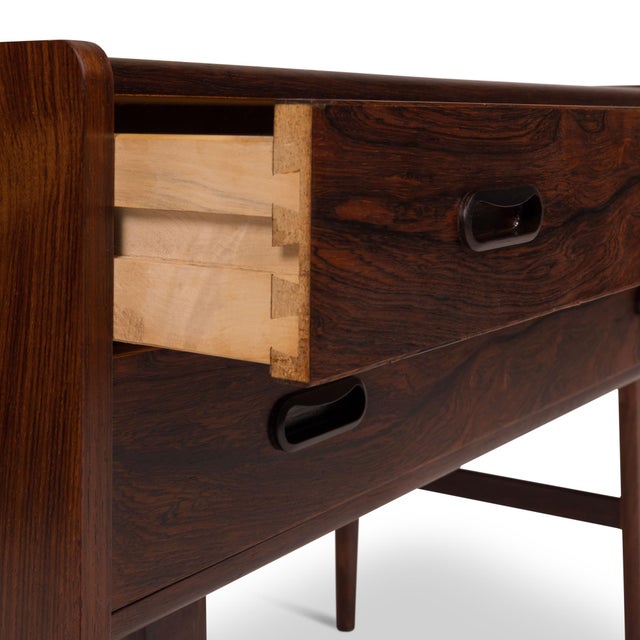 1960s Vintage Danish Mid-Century Two-Drawer Rosewood Chest 1960s For Sale - Image 5 of 6