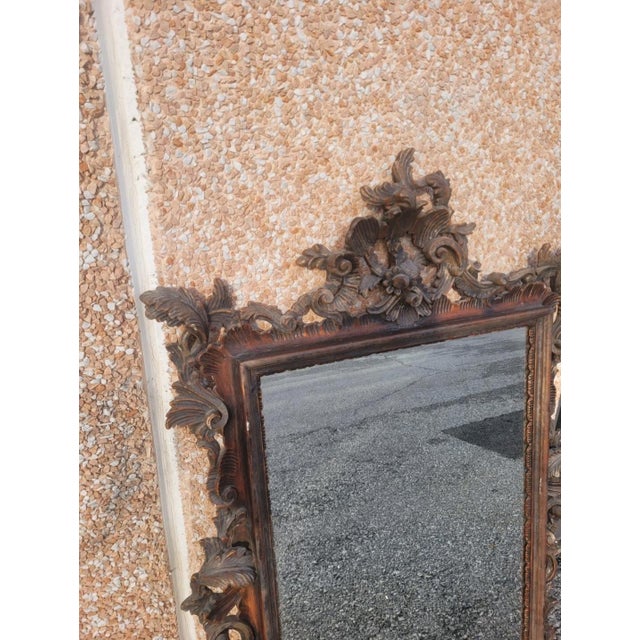 Red Louis XV Style Mirror, 1950s For Sale - Image 8 of 9