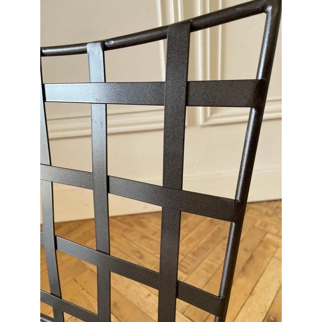 Custom Made Forged Iron European Style Dining Chairs For Sale - Image 11 of 12