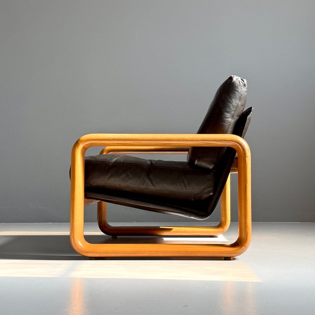 Rosenthal Hombre Armchair in Leather by Burkhard Vogtherr for Rosenthal Studio-Line, 1970s For Sale - Image 4 of 13