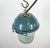 1970s Industrial Soviet Bunker Pendant Light in Blue, 1970s For Sale - Image 5 of 13