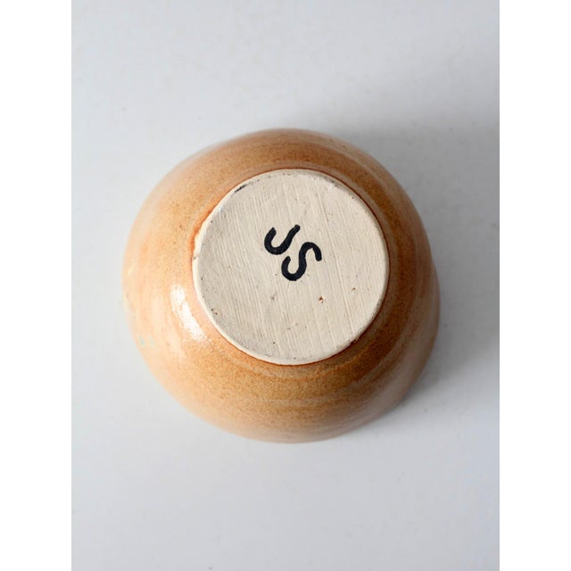 Vintage Handmade Studio Pottery Bowl For Sale - Image 9 of 10