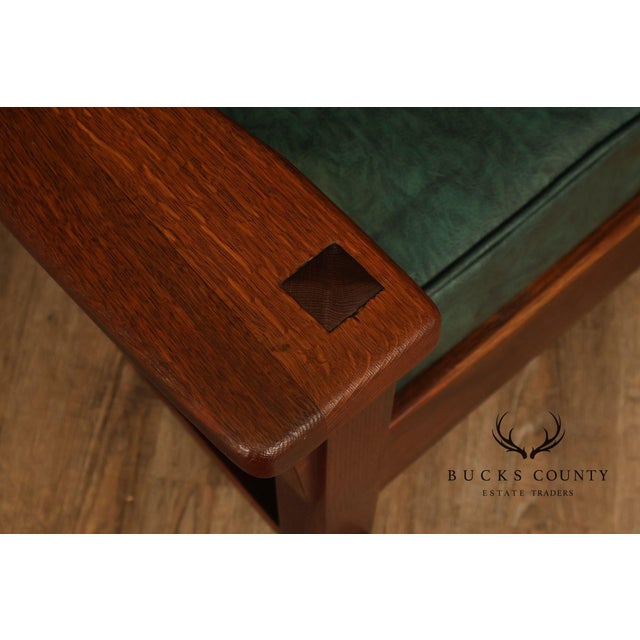 Limbert Arts & Crafts Antique Mission Oak Lounge Chair And Rocking Chair For Sale In Philadelphia - Image 6 of 18