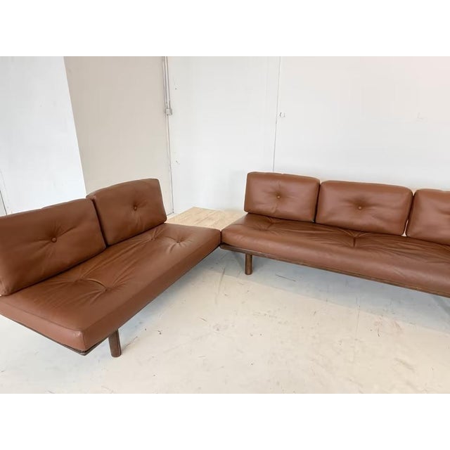 Animal Skin Leather 6602 + 6603 Sofas by Franz Köttgen for Kill International, 1970s, Set of 2 For Sale - Image 7 of 18