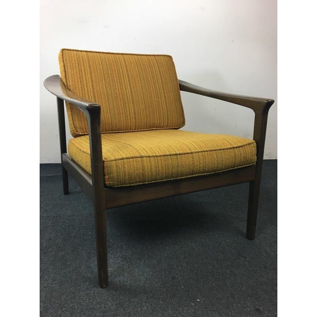 MidCentury Modern Style Upholstered Armchair Chairish