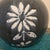 1970s Artisanal Black & Ivory Glazed Ovoid Pottery Vase – Hand-Painted Folk Floral Motif For Sale - Image 5 of 7