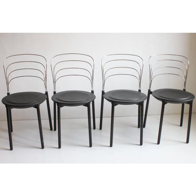 Italian Delfina Dining Chairs by Giuseppe Raimondi for Tetide, 1987, Set of 4 For Sale - Image 11 of 14