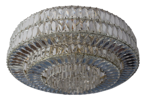 Large Mid-Century Modern Crystal 12-Light Ceiling Lamp, 1950s