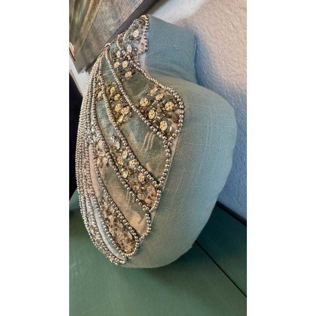 Beaded Seashell and Starfish Pillows, Set of 2 For Sale - Image 4 of 15