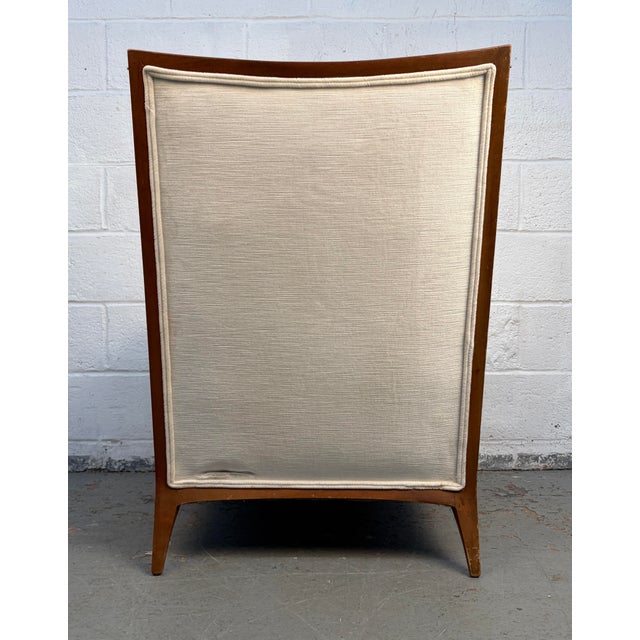 Mid-Century Upholstered Lounge Chair and Ottoman For Sale - Image 12 of 16