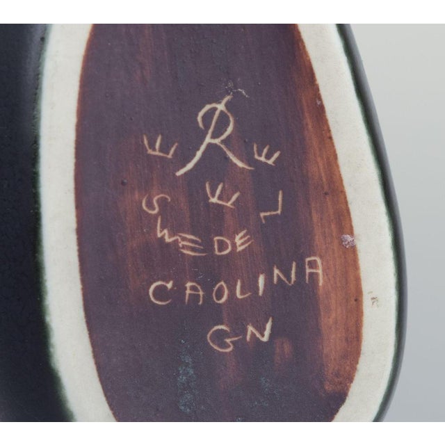 Black Modernist Caolina Ceramic Vase by Gunnar Nylund for Rörstrand For Sale - Image 8 of 9