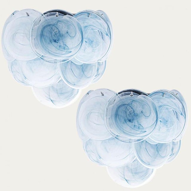 Large Murano Blue Glass Discs and Brass Wall Light, Italy, 1970 For Sale - Image 15 of 15