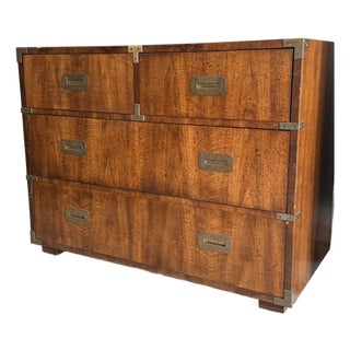 Mid-Century Henredon 4 Drawer Campaign Dresser—two Available For Sale