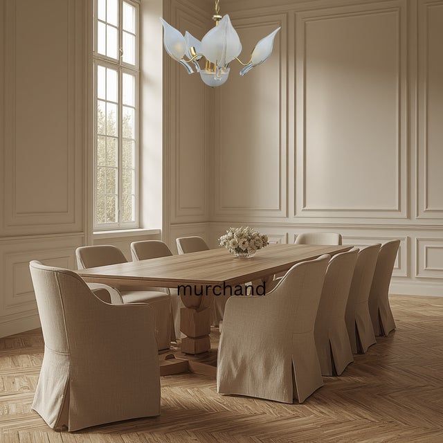 Vintage Italian Murano Glass and Brass Chandelier Sculptural For Sale - Image 6 of 6