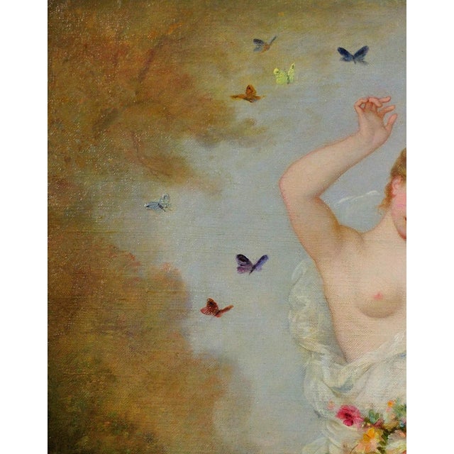 Andre Charles Voillemot, Allegory of Summer, 1860s, Oil Painting, Framed For Sale - Image 6 of 18