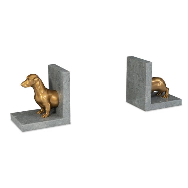 Maitland - Smith Maitland-Smith Dachshund Bookend For Sale - Image 4 of 7