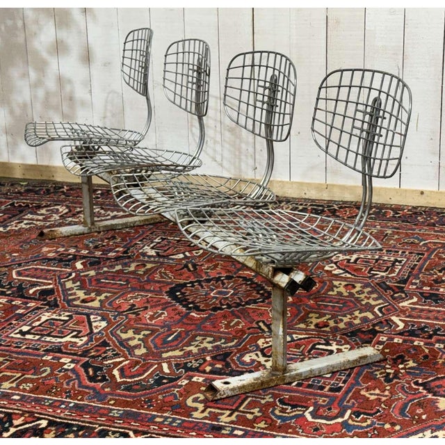 Trellis Series Four-Seater Bench by Michel Cadestin for Beaubourg, 1970s For Sale - Image 9 of 18
