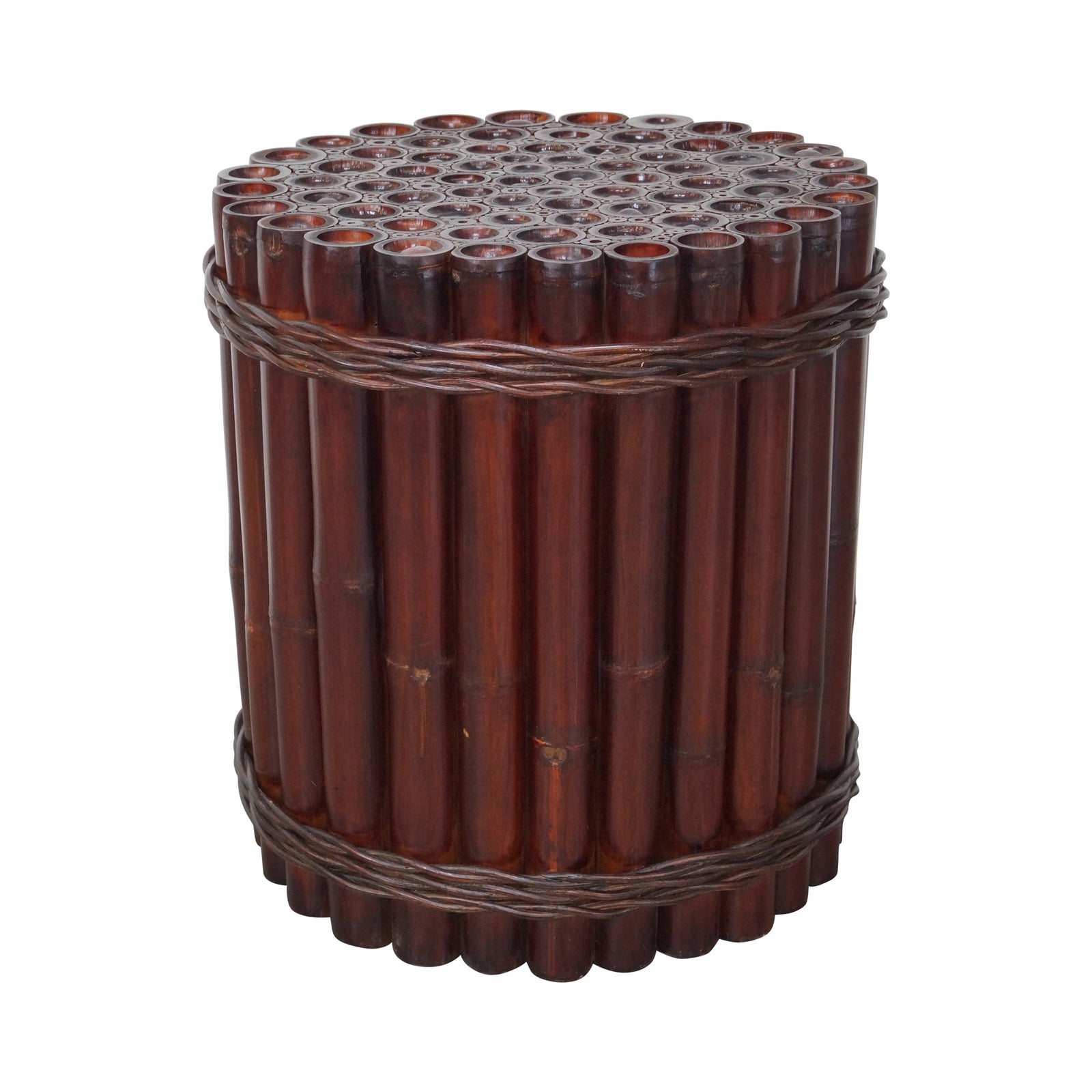 Genuine Bamboo Cylinder Round Dining Table Base Chairish