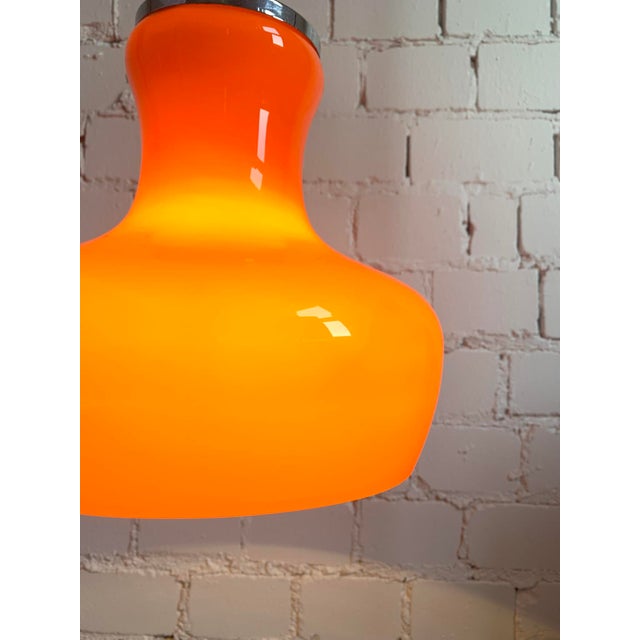 Vintage Orange Glass Pendant Lamp, Germany, 1970s For Sale - Image 17 of 17