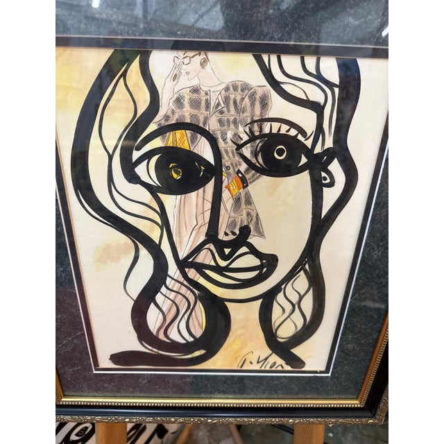 Abstract 1970s Peter Keil Original Abstract Fashion Painting For Sale - Image 3 of 6
