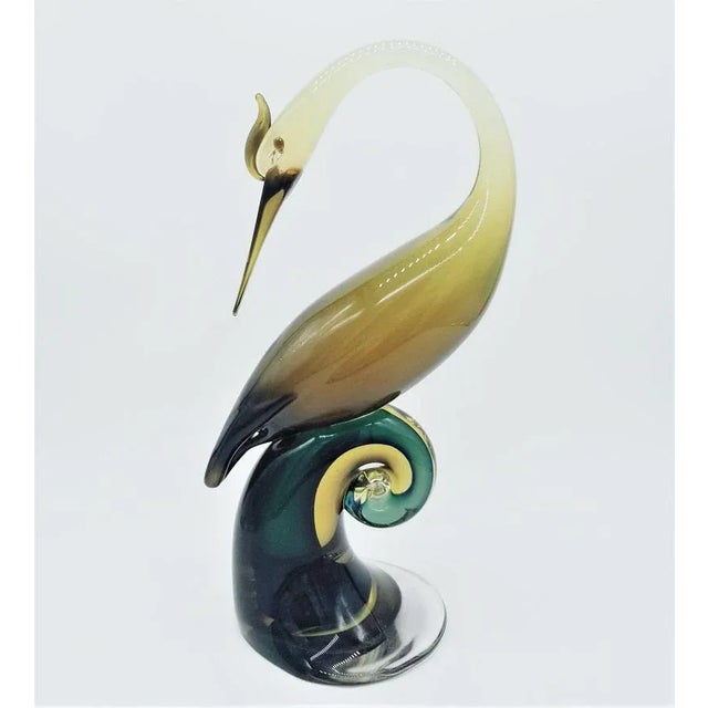 Glass 1970s Vintage Salviati Murano Glass Herons - a Pair For Sale - Image 7 of 11