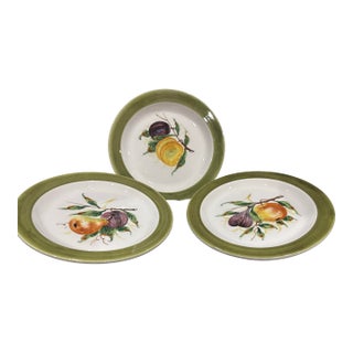 1970s Poppytrail by Metlox Provincial Fruit Plates- Set of 3 For Sale