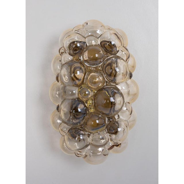 Amber Bubble Glass Sconce by Helena Tynell for Limburg, Germany, 1960s For Sale - Image 6 of 16