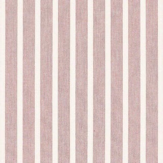 Sample - Schumacher Jean Stripe Fabric in Red For Sale