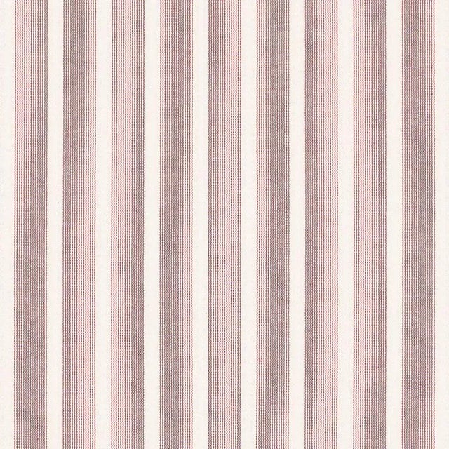 Sample - Schumacher Jean Stripe Fabric in Red For Sale