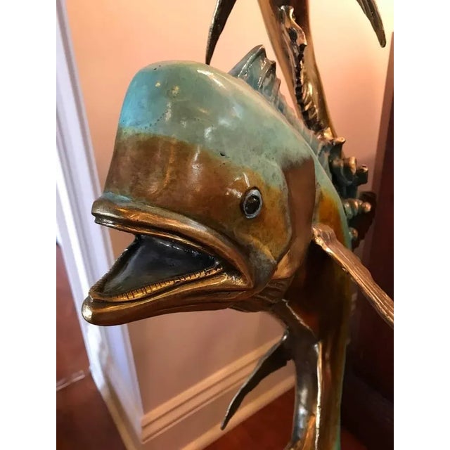 Large Mid-Century Modern Multi-Color Metal Sculpture of Two Fish For Sale In New York - Image 6 of 8