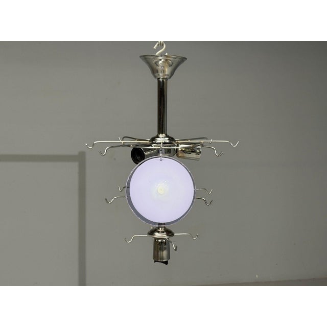 Mid-Century Modern, Purple Murano Glass, Chrome, Pendant Light, 1960s For Sale - Image 9 of 10