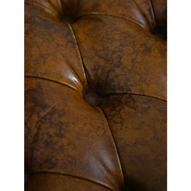 Georgian Tufted Leather Carved Arm Chair For Sale - Image 10 of 18