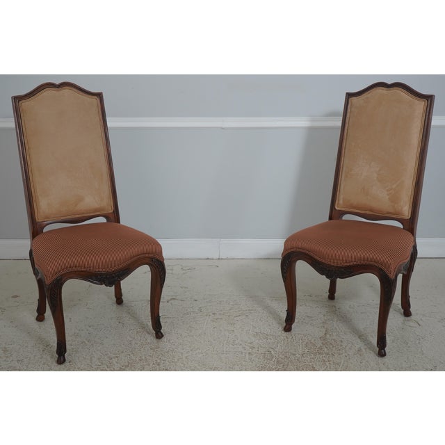 Set of 8 Henredon Walnut Louis XV Dining Chairs For Sale - Image 12 of 18