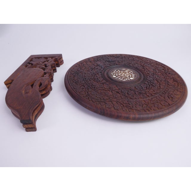 Vintage Anglo-Indian Foldable Wooden Table, 1920s For Sale - Image 9 of 11