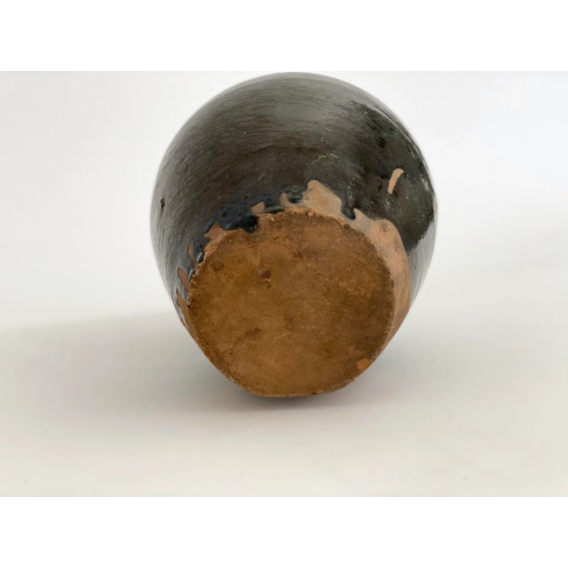 Green 1930s Turkish Glazed Earthenware Oil Jug For Sale - Image 8 of 12