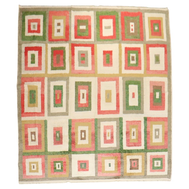 Contemporary Turkish Tulu Room Size Rug - 8'6" x 10'8" For Sale - Image 9 of 18